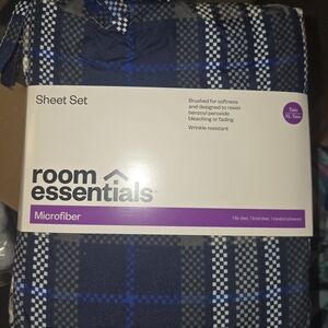 Room Essentials Blue Microfiber Sheet Set